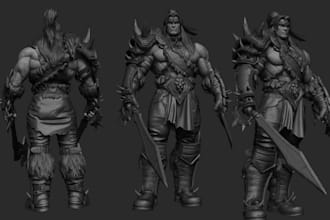 sculpt 3d character model stylized character realistic character for 3d printing