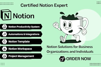 custom advanced notion template automation productivity system notion expert VA