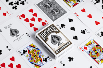 design card game, board game, flash cards, card box mockup, rule book design