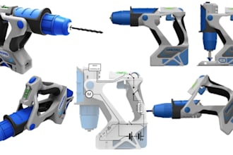 do 3d product prototype design 3d assembly cad model 3d print product rendering