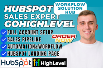 automate hubspot CRM gohighlevel sales funnel pipeline workflow landing page