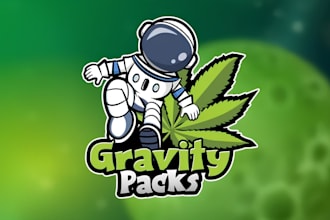 do cannabis, marijuana, weed, hemp and cbd logo with creative thinking