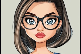draw cartoon avatar, cartoon character, caricature, logo