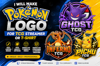 build pokemon logo for tcg streamer or t shirt