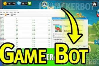build ai game bot, game bot, video game bot, cheated bot, ai chatbot, mini bot