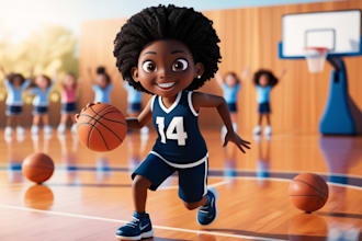draw african american children story book illustration