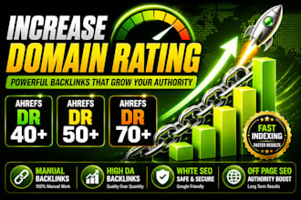 increase domain rating dr 50, contextual backlinks, off page seo, link building