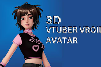 create anime 3d vtuber vroid for your youtube or twitch streamer