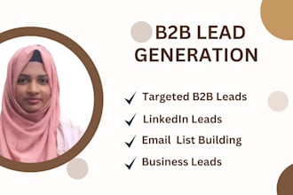 provide b2b lead generation and prospect list building