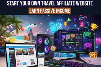 make turnkey travel, affiliate and game website  earn money from home
