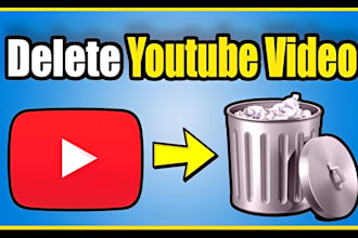 delete youtube channel and remove negative video