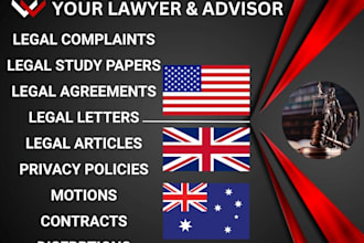 draft legal motions, lawsuits, legal complaints, legal appeals, legal letters