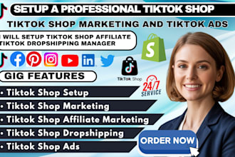 setup tiktok shop dropshipping set up tik tok shop affiliate marketing manager