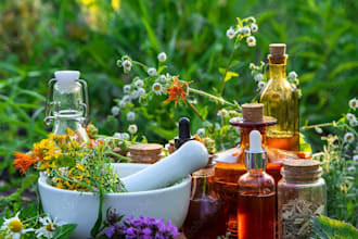write about treatment with the help of medicinal herbs