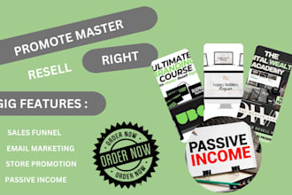 promote a master resell rights course to generate passive income