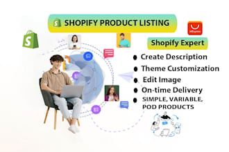 product listings, theme customization, and pods