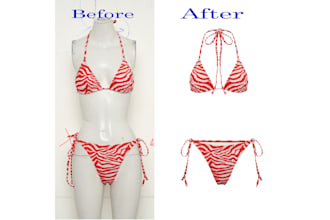 do ghost mannequin,neck joint and touch up photo
