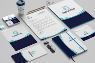 design company business card, letterhead stationery email signature, certificate