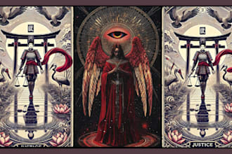 design tarot card oracle cards, board game card box mockup