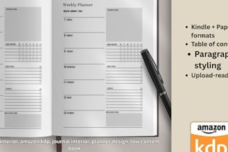 format your manuscript for amazon KDP kindle and paperback publishing