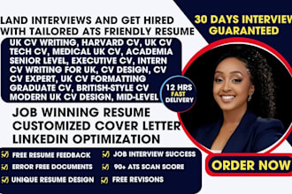 offer CV writing for UK, harvard CV, professional uk CV design, uk tech CV