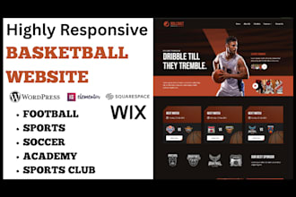 design responsive basketball website football website soccer academy website
