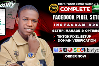 do or fix facebook pixel, tiktok pixel, ads, and instagram ads setup