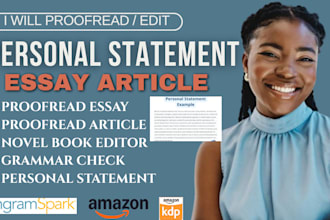 edit and proofread your personal statement proposal copyedit college application