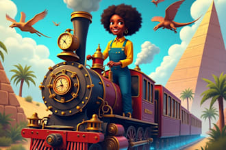 do children story book illustration design kids picture book cover