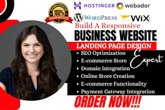 build clone transfer wix webador hostinger wordpress business website redesign