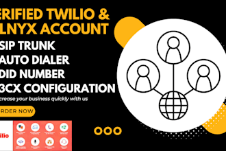 setup verified twilio telnyx account, sip trunk, did number, 3cx, auto dialer