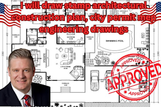 do architectural drawing engineering drawing stamp city permits mep floor