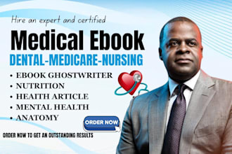 write ebook on medical, mental health, life coach, self help journal,ghostwriter