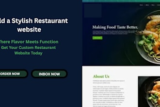 design a restaurant or food website with online ordering