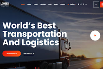 design logistics website, courier, cargo website