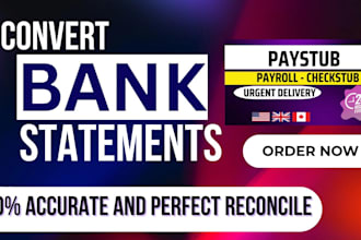 do reconcile bank statement PDF to editable format