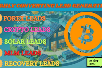 provide x5 HQ verified crypto and solar leads for your business
