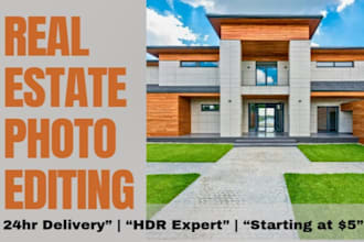 do real estate photo editing , sky, lighting, color and hdr enhancements