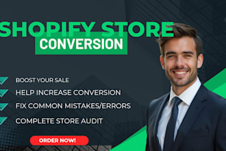 redesign shopify store design, audit, review, optimize shopify store, cro expert
