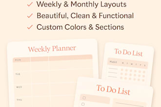 design a personal planner to help with your event or week
