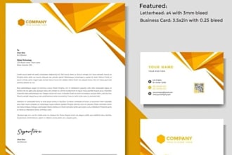 design letterhead, business card, email signature and stationery item