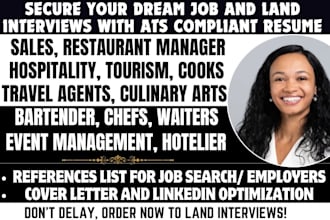 write sales, restaurant manager resume, tourism, chef, cook, hospitality resume