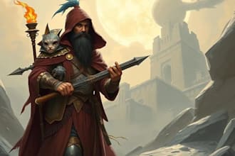 create dnd character art and sci fi concept art