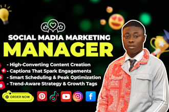 be your social media marketing manager youtube growth instagram content creator