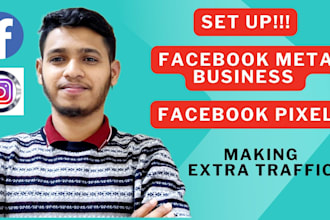 set up facebook meta business manager, meta pixel, with shopify marketing