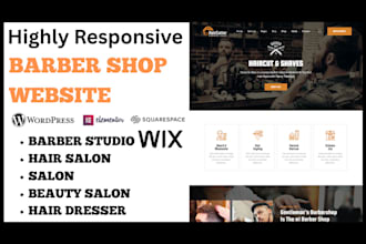 create a responsive barber shop website barber studio wordpress website