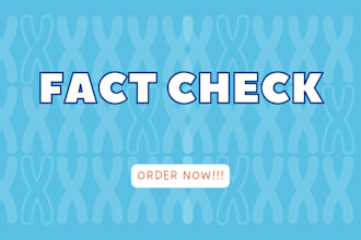 fact check to proof read your work