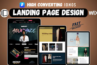design and redesign landing page on hostinger, wix, ionos and instapage