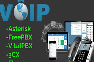 develop voip asterisk ippbx freepbx vicidial issabel elastix 3cx