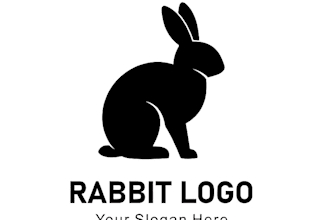 do modern rabbit logo design
